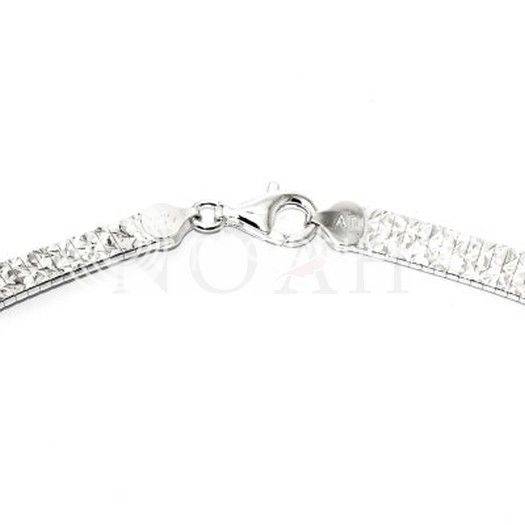 Sterling Silver Diamond Cut Collar Necklace